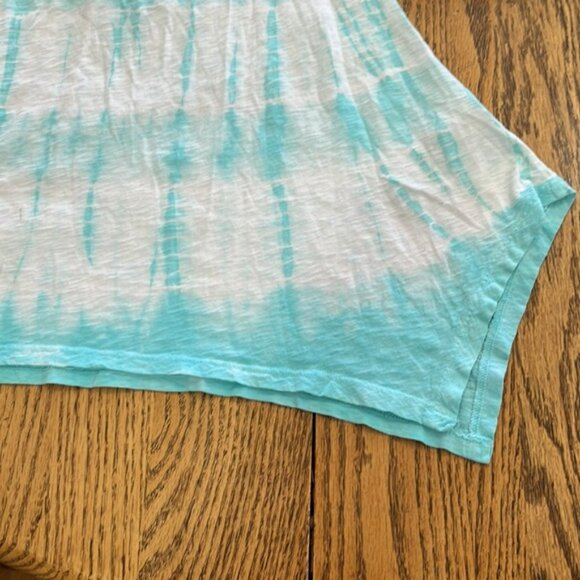 Fresh Produce aqua and white tie-dye top size M - Picture 6 of 6